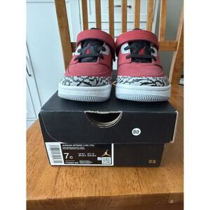 Nike Jordan Spizike Low Size 7c Toddler Shoes. Red/black Brand New W/O Box